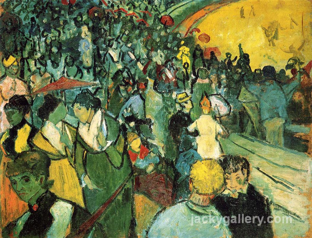 Spectators in the Arena at Arles, Van Gogh painting